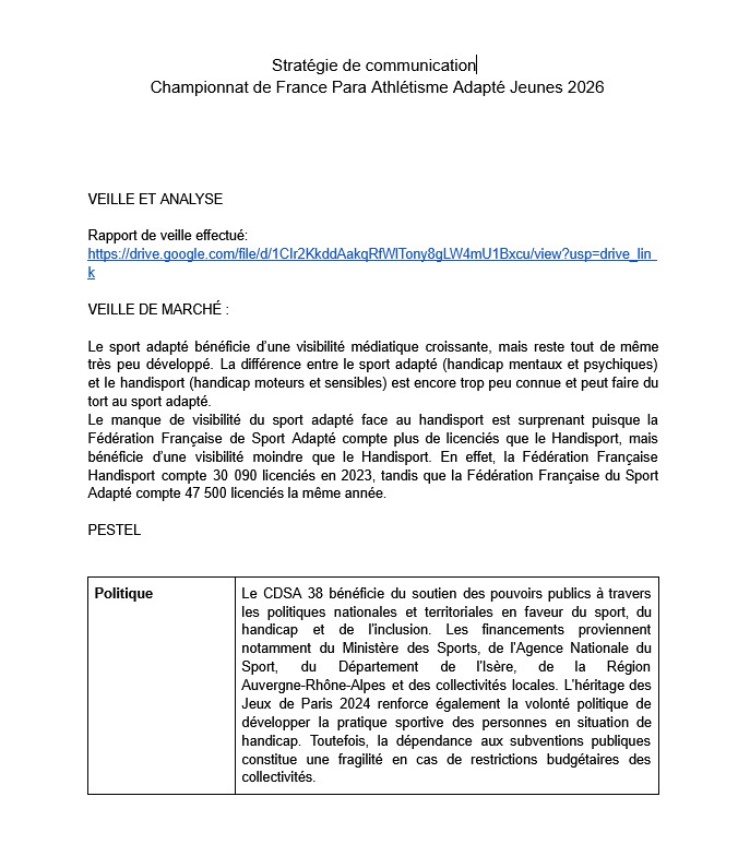 Stratégie de communication 1 Stratégie de communication 1